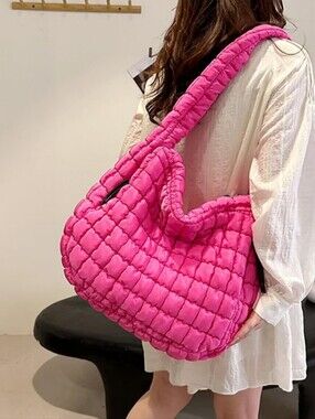 New Free People Carryall Women’s Quilted Shoulder Bag In Pink